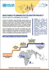 Brief: WHO Family Planning Accelerator Project